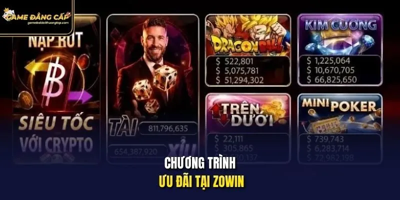 Chương trình ưu đãi tại Zowin.