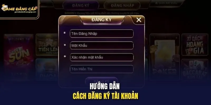 Hướng dẫn cách đăng ký tài khoản.
